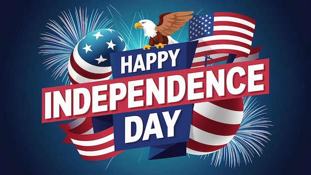 Photo joyeux jour de l'indépendance 4 juillet indépendance des états-unis
