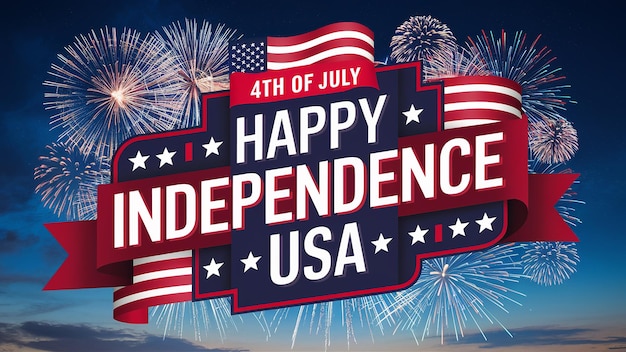 Photo joyeux jour de l'indépendance 4 juillet indépendance des états-unis