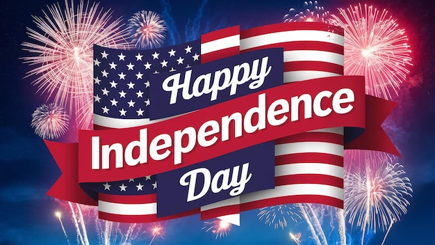 Photo joyeux jour de l'indépendance 4 juillet indépendance des états-unis