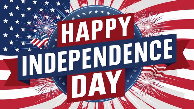 Joyeux jour de l'indépendance 4 juillet indépendance des États-Unis