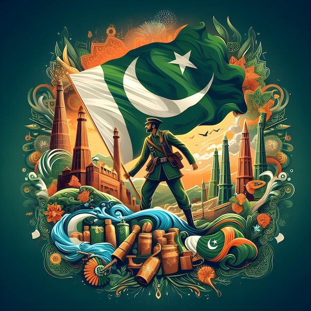 Joyeux jour de l'indépendance du Pakistan