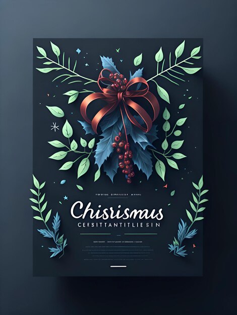 Joyeux jour de Noël Design de flyer génératif AI