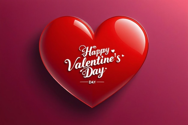 Joyeux jour de la Saint-Valentin texte en forme de cœur