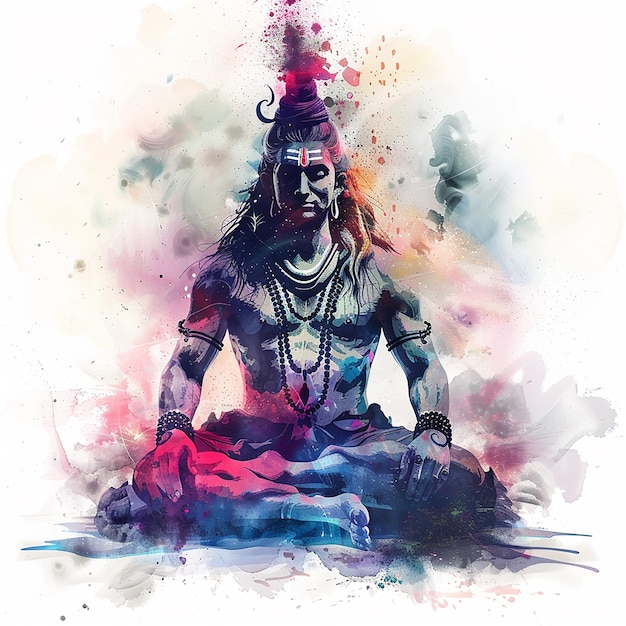 Joyeux Maha Shivratri le Seigneur Shiva dans une gloire époustouflante