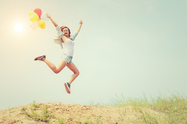 joyeux mode de vie de flexibilité plaisir ensoleillé