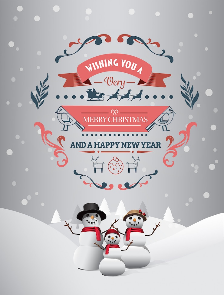 Photo joyeux noël et bonne année vector