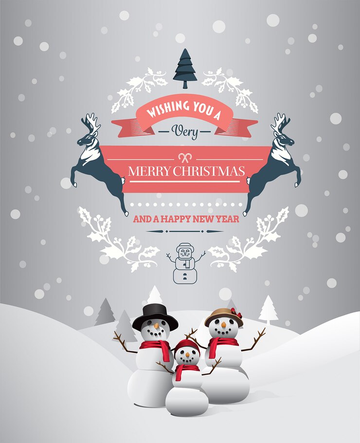 Photo joyeux noël et bonne année vector