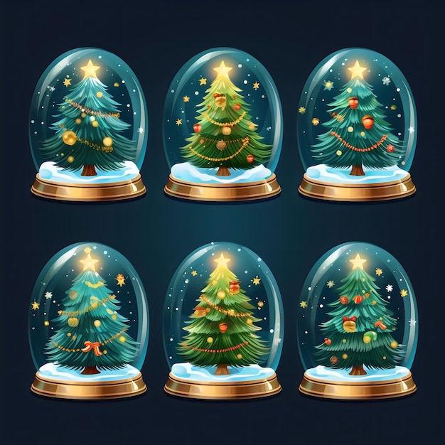 Joyeux Noël décoré avec un globe créé avec Generative AI