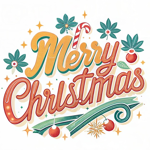 Joyeux Noël avec des lettres dessinées à la main