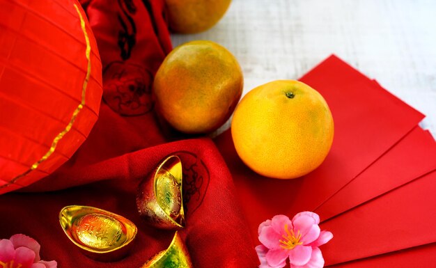 Joyeux Nouvel An chinois. Traditionnel asiatique et vacances (texte étranger signifie bénédiction et chance)