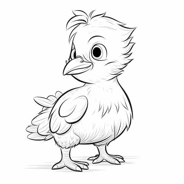 Joyeux Poussin Coloriage Amusant Une Aventure De Poulet De Dessin Animé