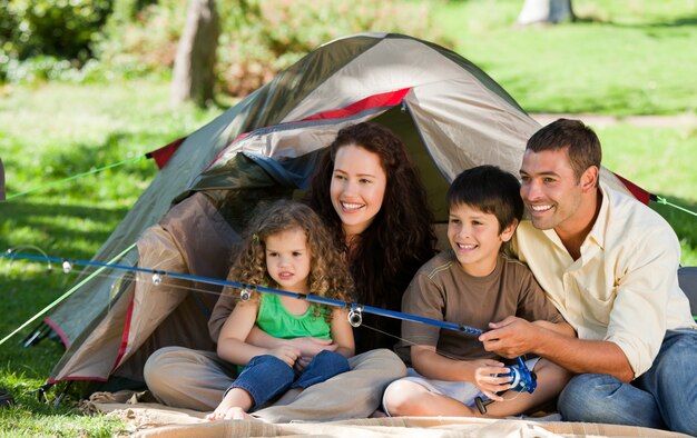 Joyful pêche en famille