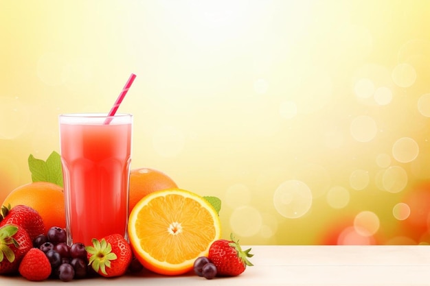 Juice de fruits frais et de jus d'éponge