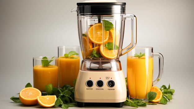 Juicer de dispositifs électroniques sur fond blanc