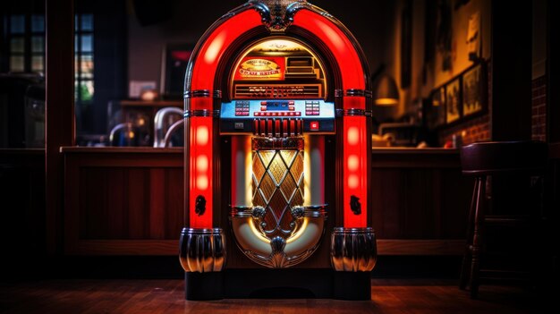 Une jukebox vintage jouant de la musique