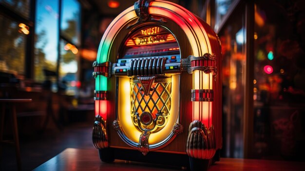 Une jukebox vintage jouant de la musique