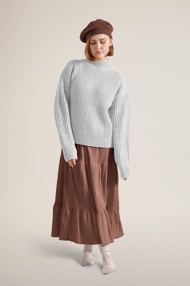 Photo des jumper d'automne png mockup tout corps vêtements féminins design de mode