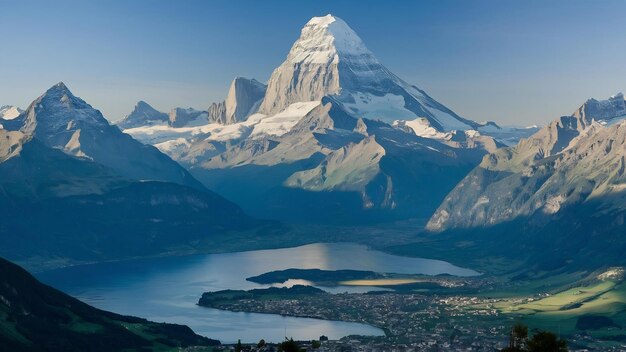 Photo jungfrau interlaken est le sommet de l'europe, en suisse.