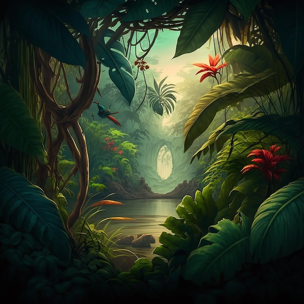 Jungle Nature Tropical Rainforest Gaming Fond HD