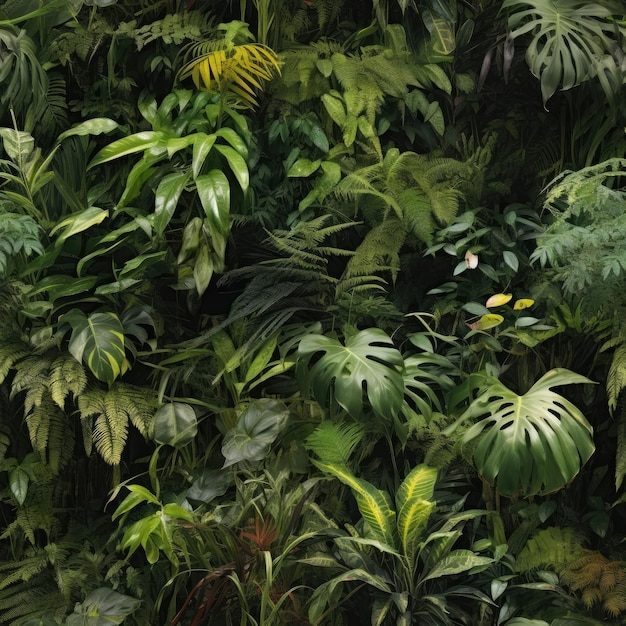 Jungle tropicale de texture transparente