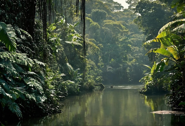 La jungle verte de l'Amazonie