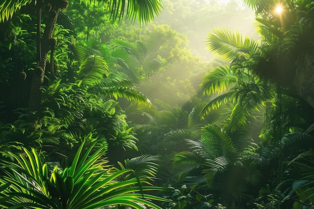 Les jungles tropicales de l'Asie du Sud-Est en août