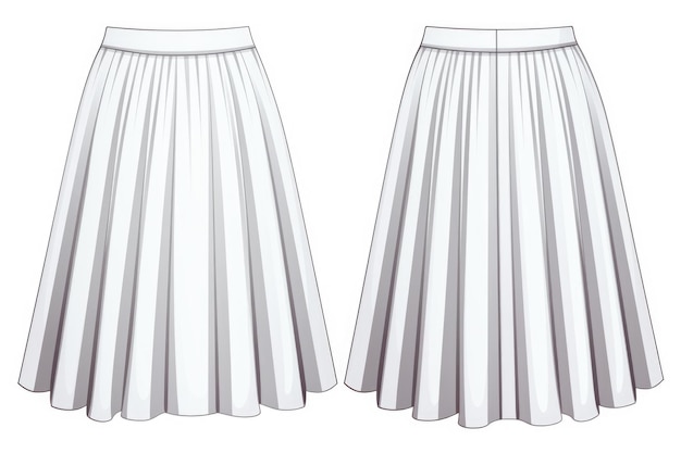 Photo jupe féminine sur fond blanc plain parfaite pour les concepts de mode ou de vente au détail