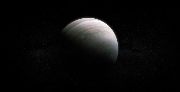 Jupiter sur fond d'espace Éléments de cette image fournis par la NASA