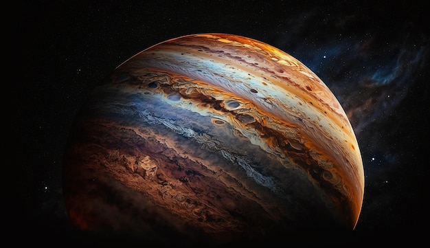 Jupiter planète galaxie fond d'écran image Ai généré art
