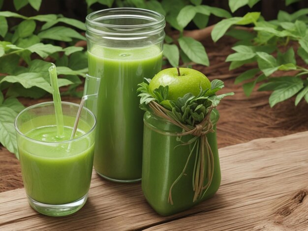 Jus frais dans la forêt généré ai