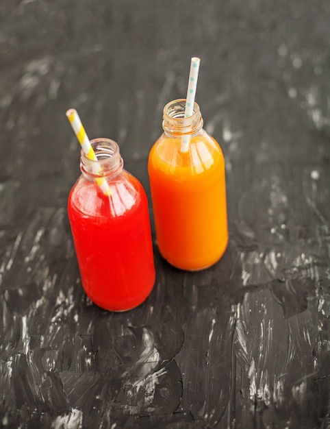 Jus de fraise et d&#39;orange