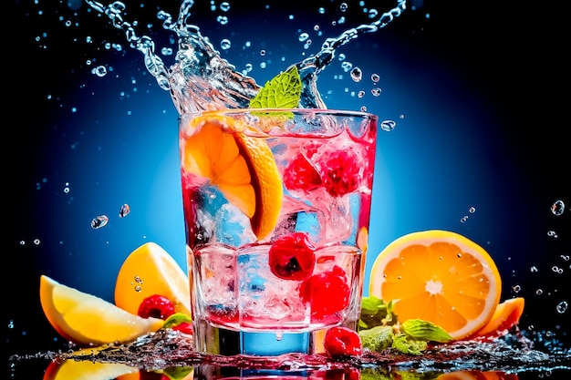 Jus de fruits détox Ai généré