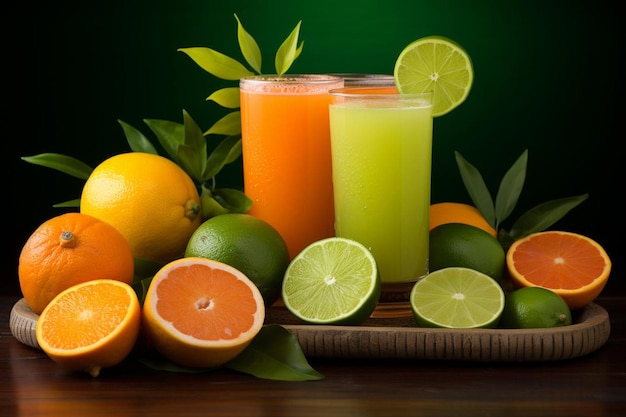 Jus de fruits à fusion d'agrumes tropicaux