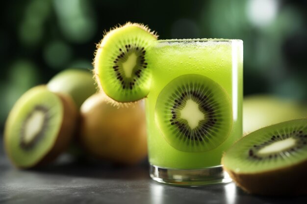 Photo le jus de kiwi captivant en rapport d'aspect 32