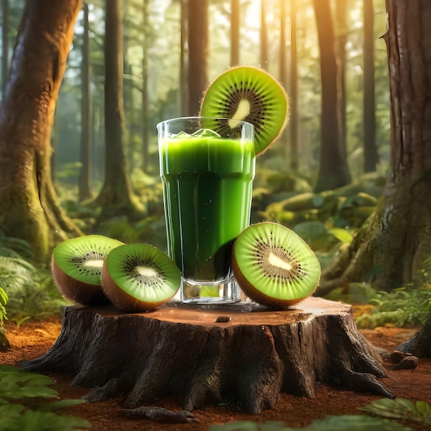 Jus de kiwi Podium dans la forêt