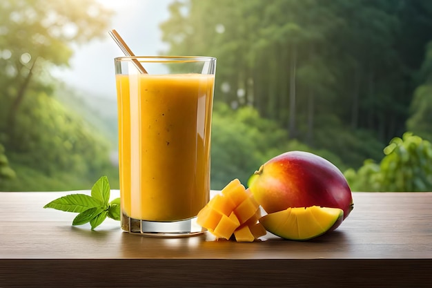 Jus de mangue délicieux et frais