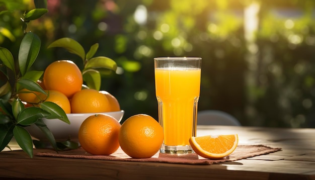 Photo jus d'orange frais