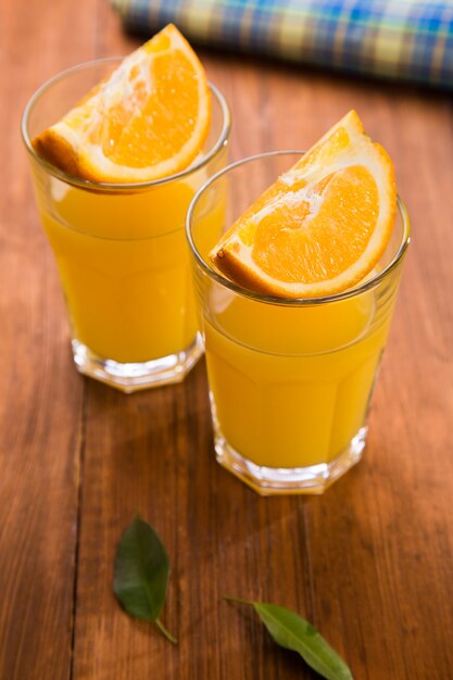 Jus d'orange et fruits