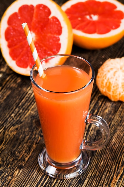 Photo jus de pamplemousse frais