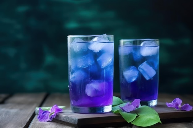 Jus de pois bleu Ice citron Generate Ai