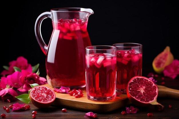 Jus de roselle dans un prêt