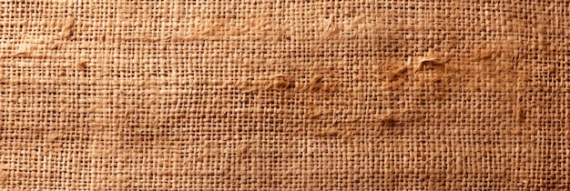 Jute Hessian Sackcloth Canvas tissé Texture Banner Image pour le fond du site Web