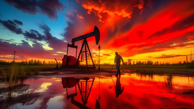 La juxtaposition du travail industriel et de la beauté de la nature captive le spectateur