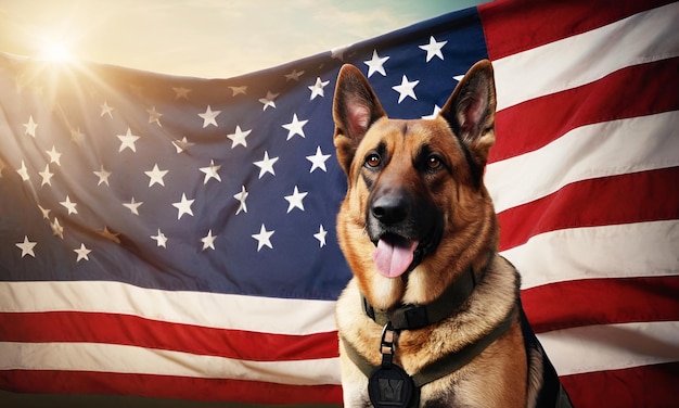 K9 Jour des vétérans drapeau national des États-Unis