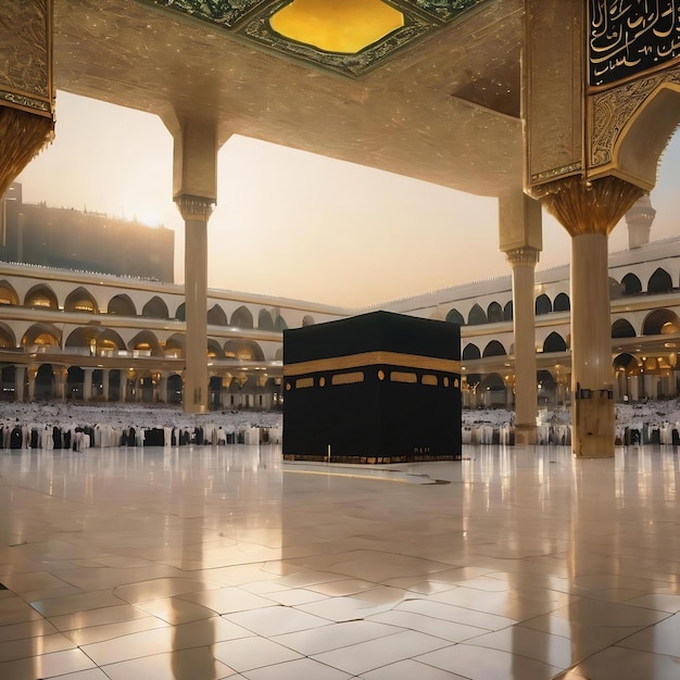 Kaaba dans la mosquée al haram, concept islamique