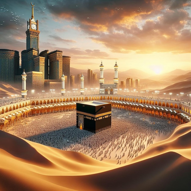 La Kaaba de la Mecque Sand Muslimah est un bâtiment vraiment célèbre.