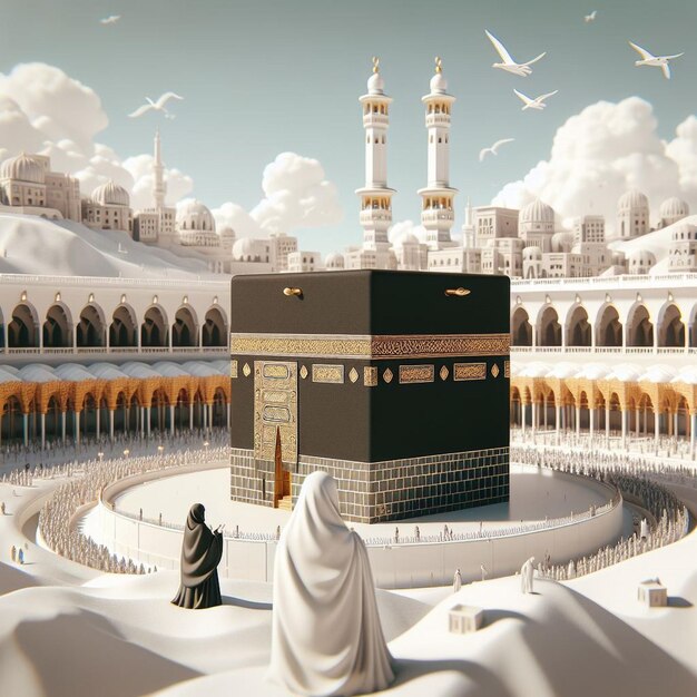 La Kaaba de la Mecque Sand Muslimah est un bâtiment vraiment célèbre.