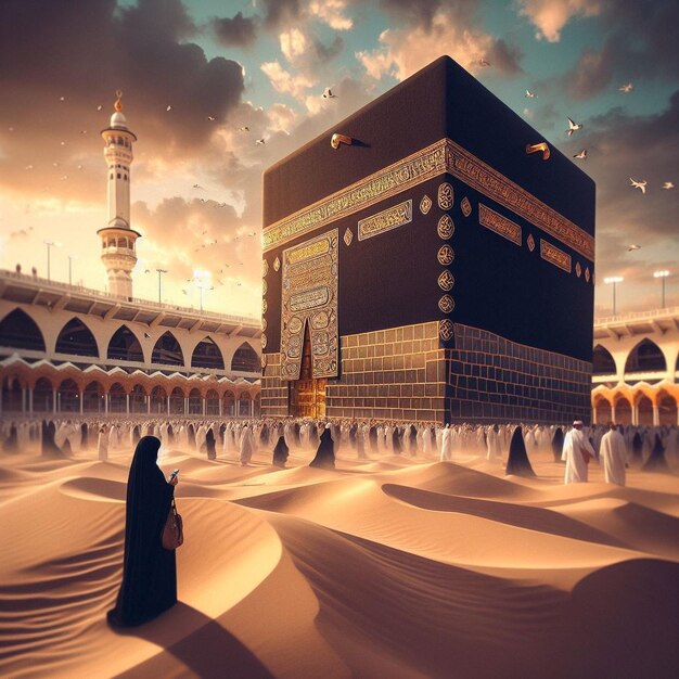 La Kaaba de la Mecque Sand Muslimah est un bâtiment vraiment célèbre.