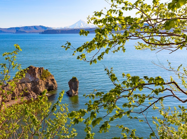 Kamtchatka, volcan Vilyuchinsky sur la baie d'Avacha