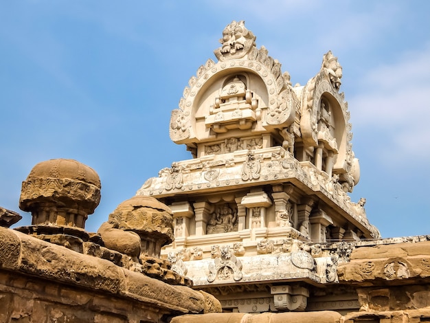 Kanchipuram Inde Vue du Temple Kailasanathar à Kanchipuram Inde